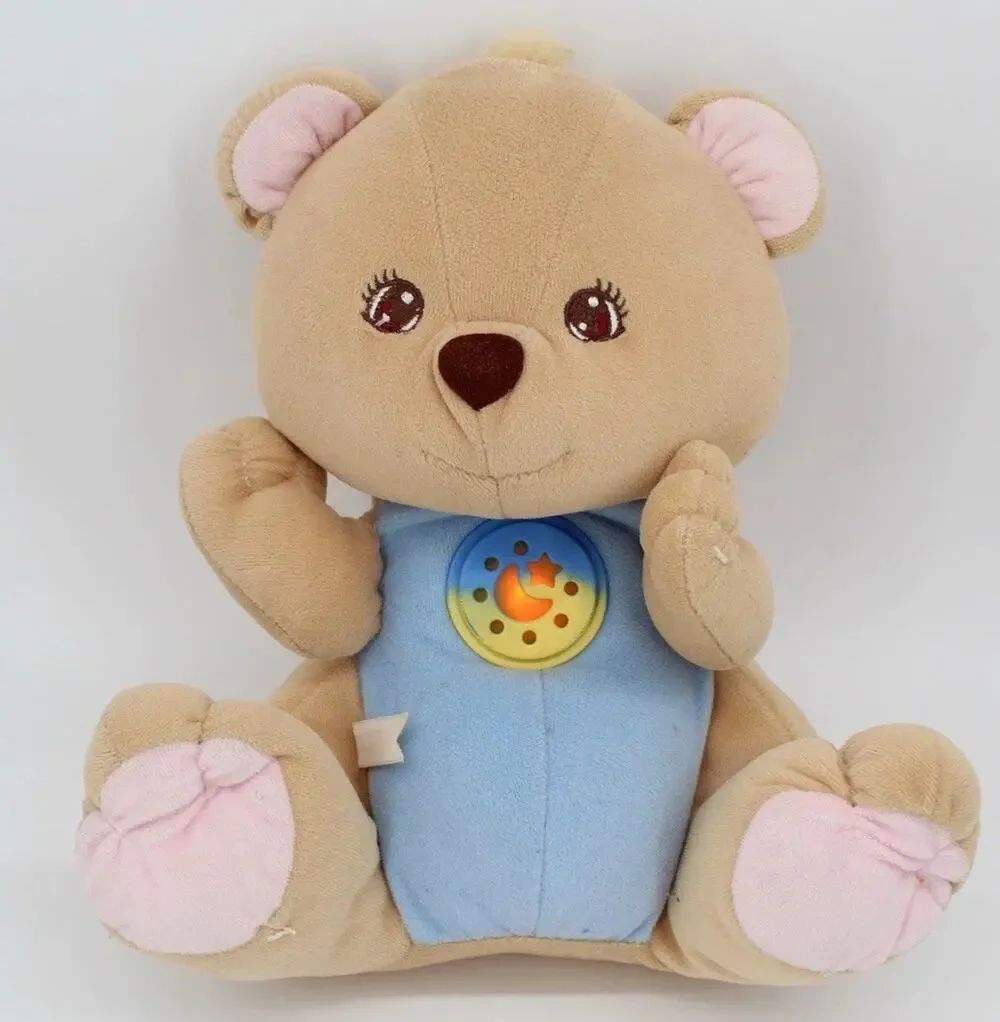 1998 Fisher Price Peaceful Planet Bear Plush Glowing Soothing Sounds TESTED